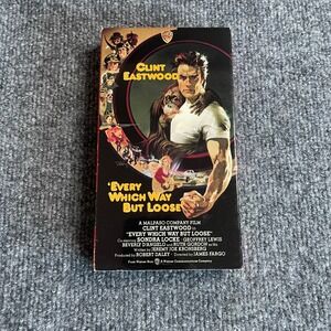 Every Which Way But Loose VHS Clint Eastwood 1978 Warner Home Video 1028 PG